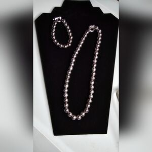 Beaded sterling silver 925 necklace/bracelet 93 grams